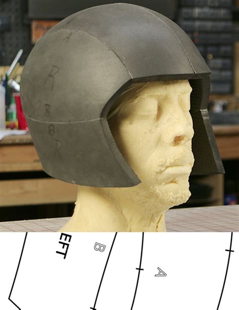 how to make a helmet out of sheet metal|free cosplay helmet pattern.